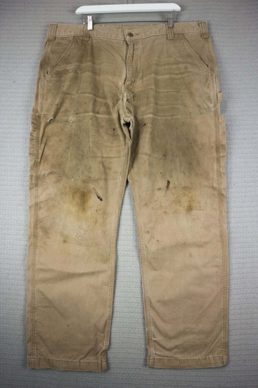 Carhartt B324 DKH Distressed Canvas Utility Work Pants 42x32